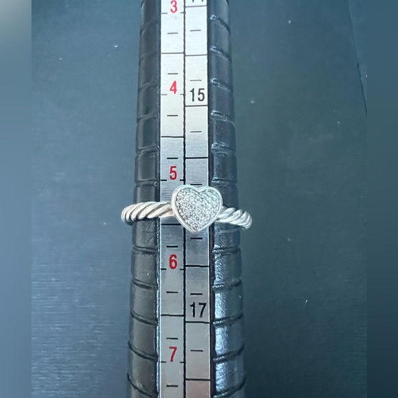🔴Authentic DAVID YURMAN Diamond Sterling Silver heart Ring🔴 - Picture 5 of 6